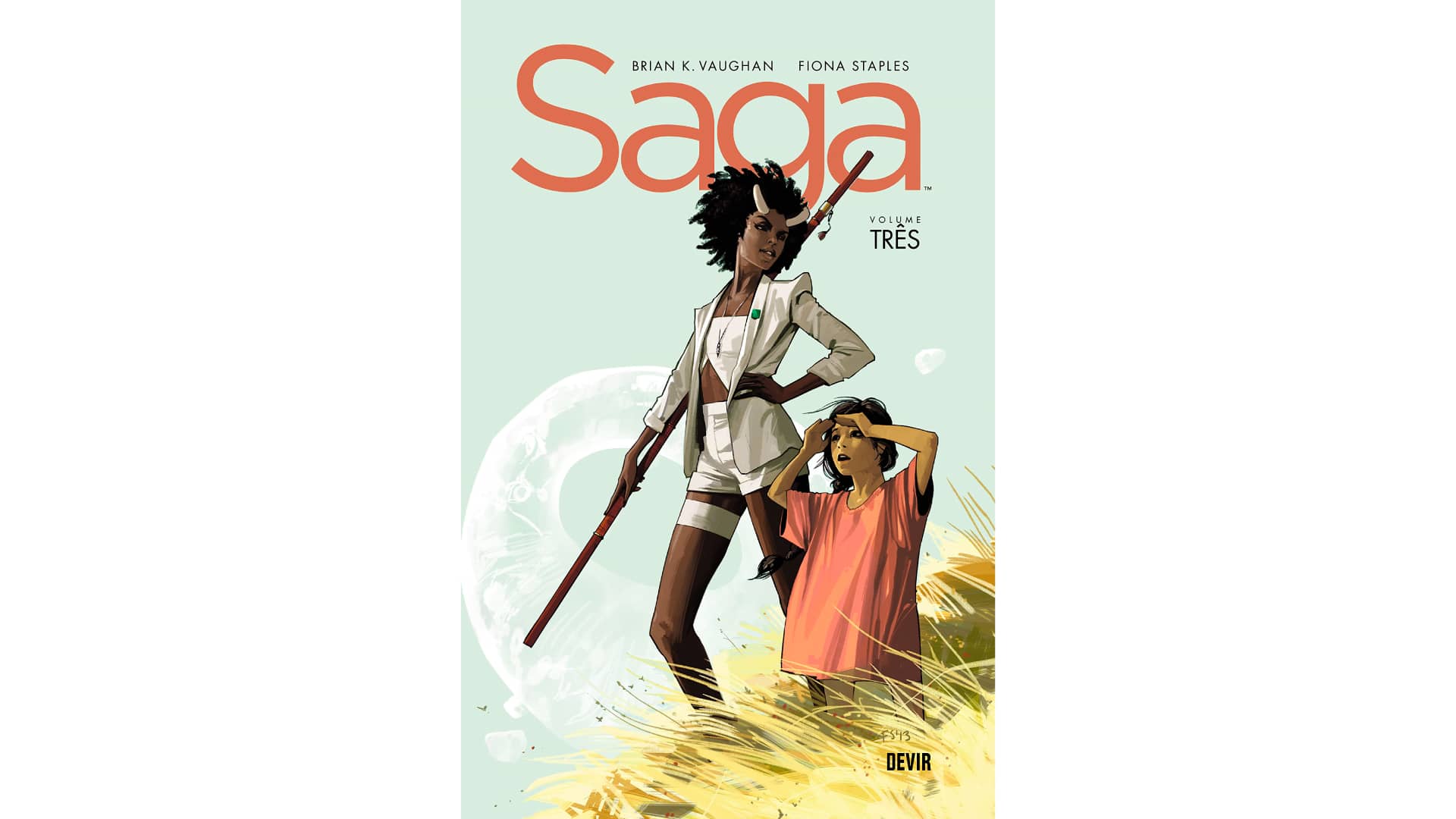 O Vol. 3 de Saga mostra a primeira parte do plano da família de Alana, Marko e Hazel, enquanto chegam ao planeta, lar do escritor do livro que os inspirou.