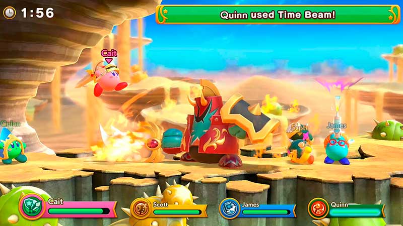 Lançado em 2019, Super Kirby Clash é um jogo gratuito para Nintendo Switch que pode ser jogado tanto solo como multiplayer (local e online)
