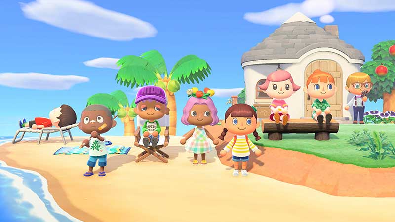 O multiplayer online torna a experiência em Animal Crossing: New Horizons ainda mais viciante