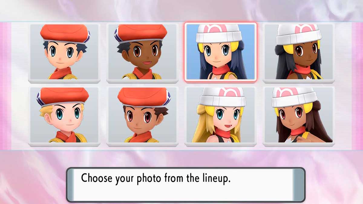 Customização do avatar com diferentes tons de pele e cabelos é um ponto importante em Pokémon BDSP