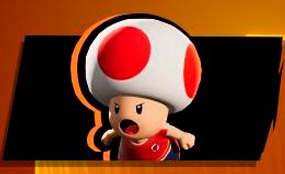 Toad é um dos personagens que pode ser usado mais de um no time Mario Strikers Battle League